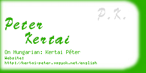 peter kertai business card