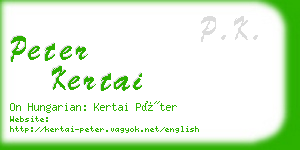 peter kertai business card